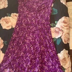Purple polka dot dress